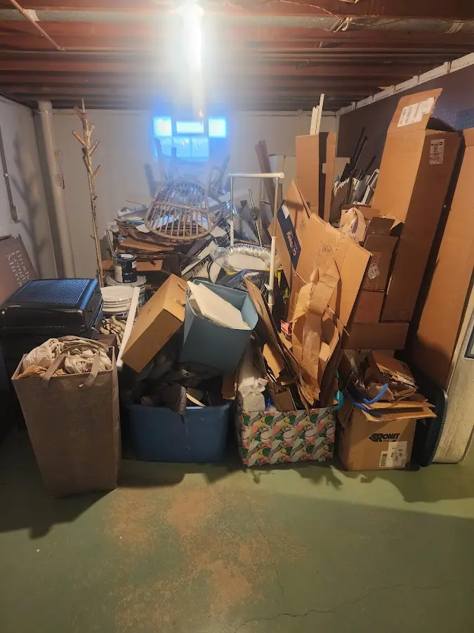 Roll-off dumpster container at job site for 2 Yard Dumpster Rental in Stroudsburg